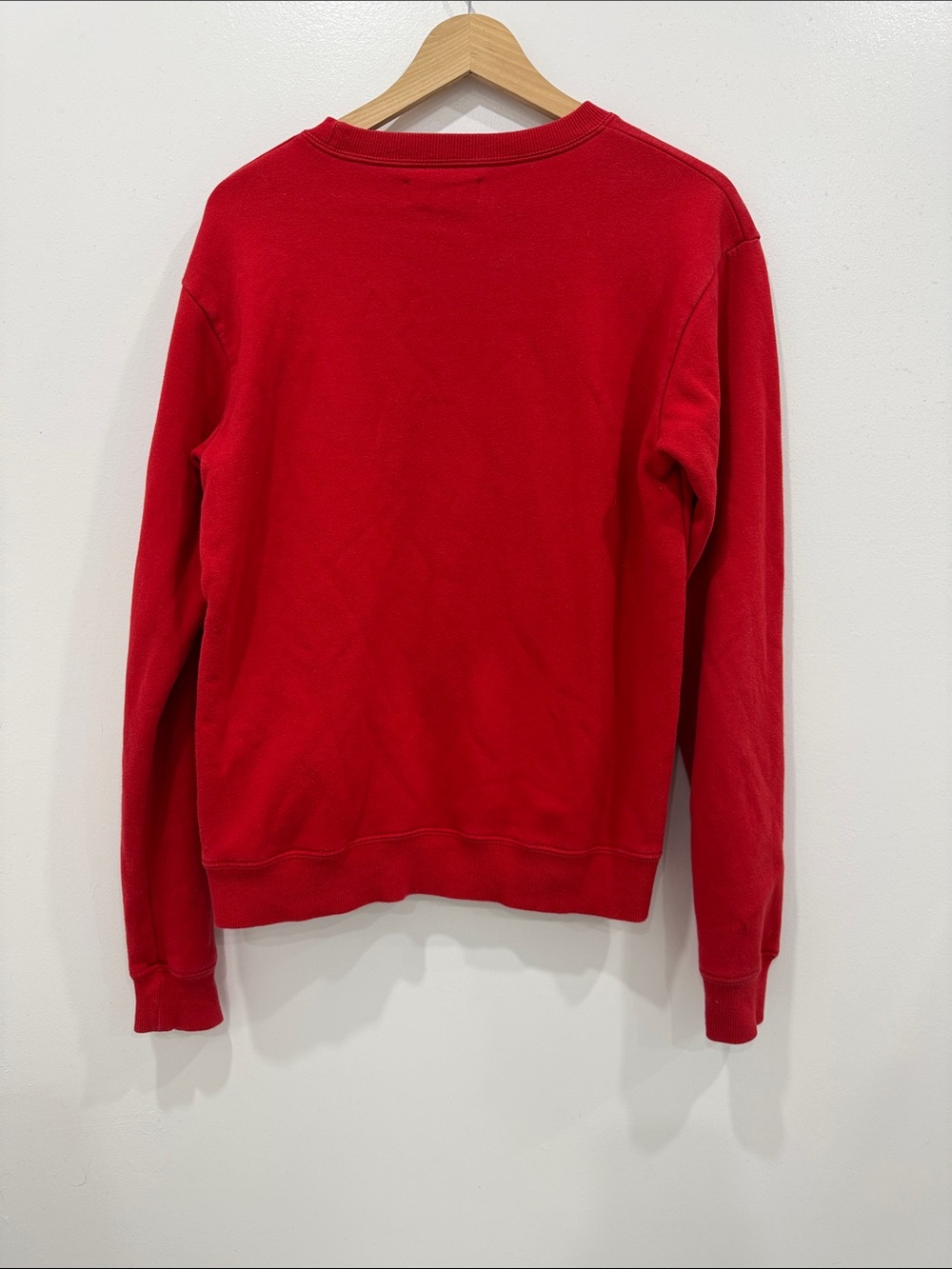 Adidas Originals Trefoil Logo Crewneck Sweatshirt Red Black Spell Out Adult sz S - Picture 5 of 9